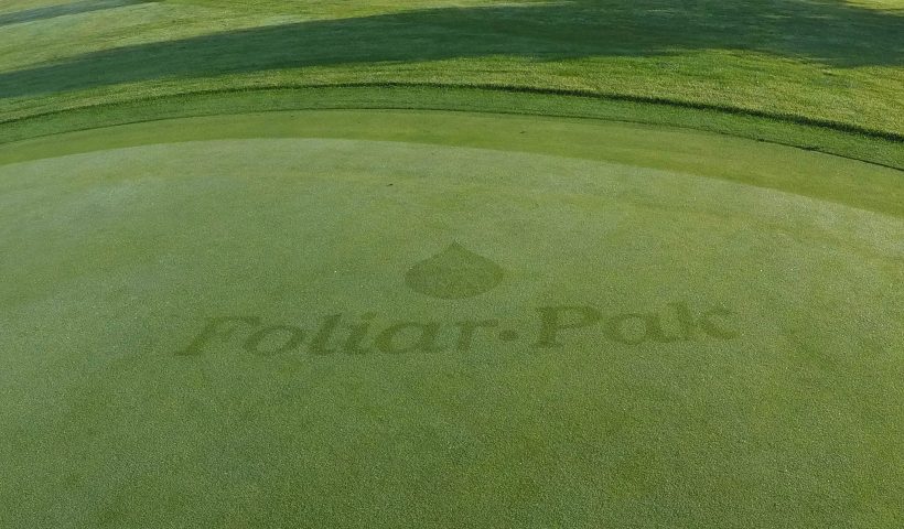 foliar-pak logo on golf course