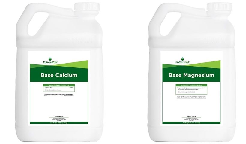 new foliar-pak products base calcium and base magnesium